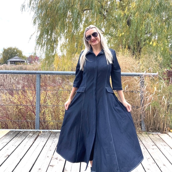 New dark blue dress NWT - Picture 1 of 7